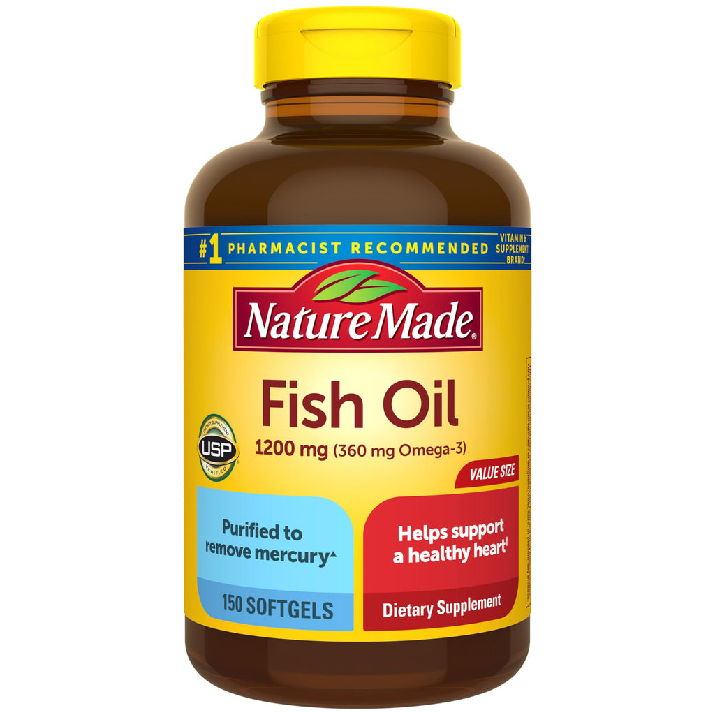 Fish Oil Omega 3 Supplements 1200 mg Softgels Q4221