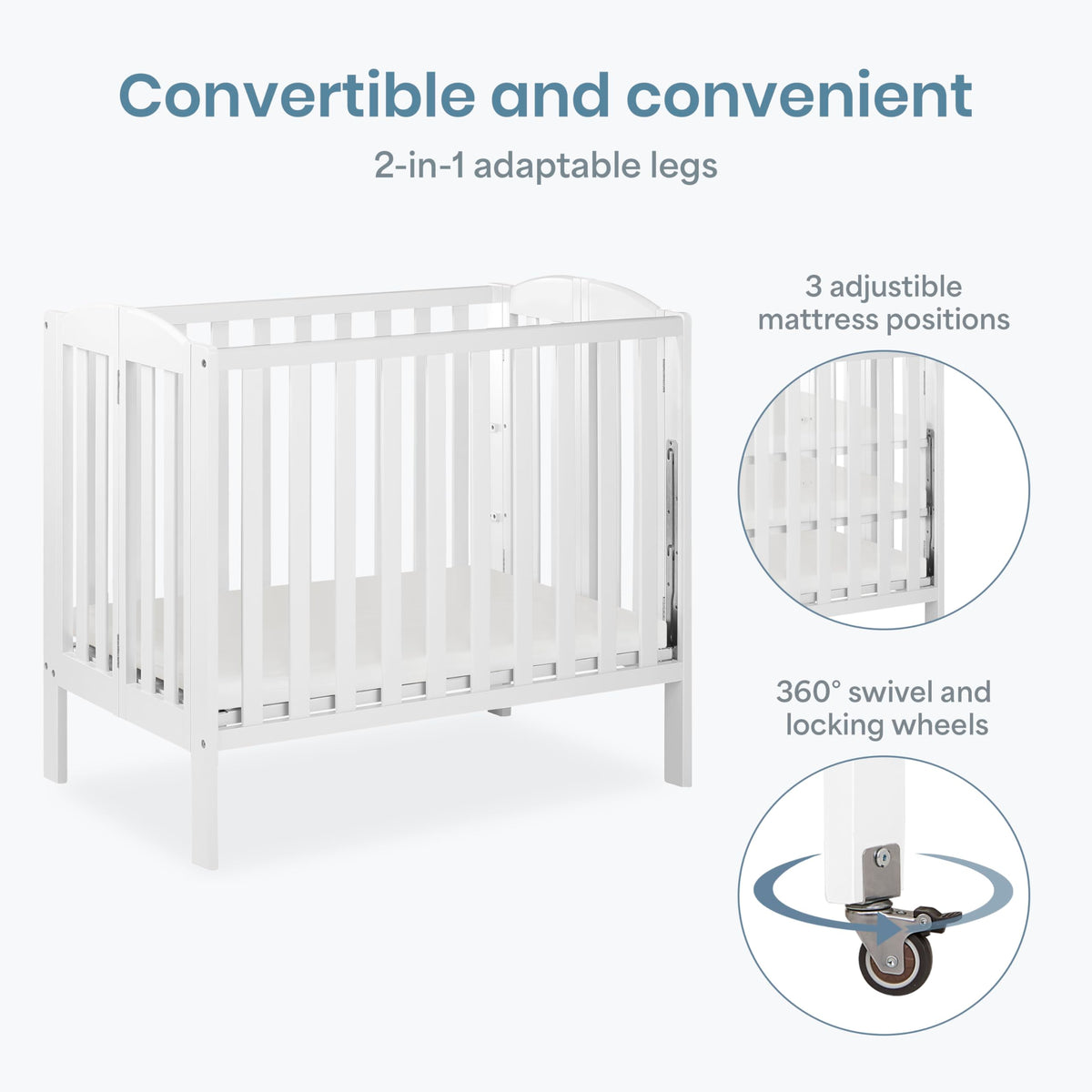 Mini Folding 3-in-1 Portable Baby Crib N644677