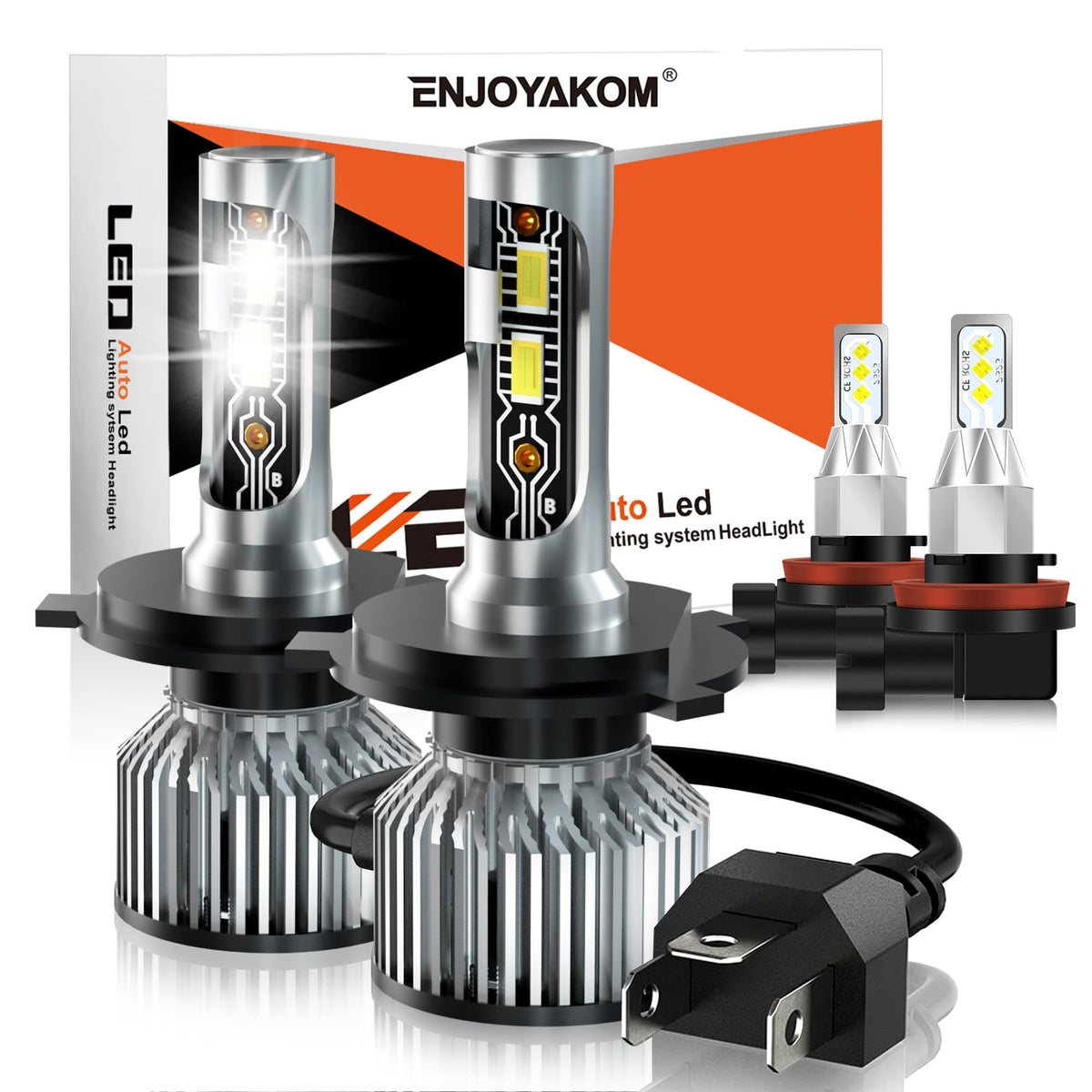 2007-2014 Honda CRV Light Bulbs 9003/H4 H11 6500K White Pack of 4 J5679