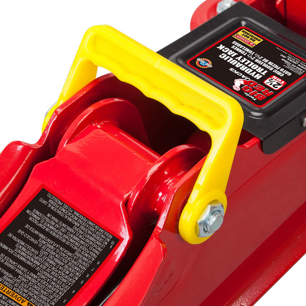 2.5 Ton Low Profile Hydraulic Trolley Floor Jack, Red O8529