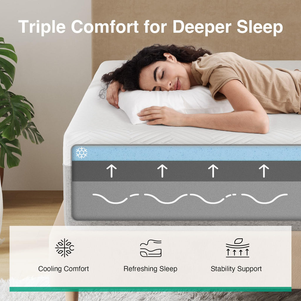 6-Inch Gel Memory Foam Twin Mattress D59657