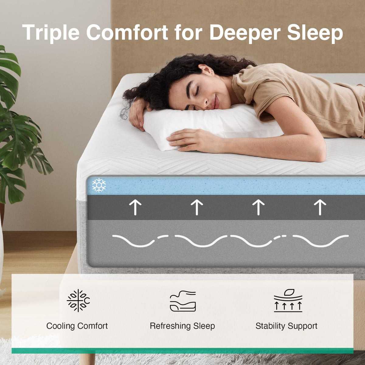 6-Inch Gel Memory Foam Twin Mattress D59657