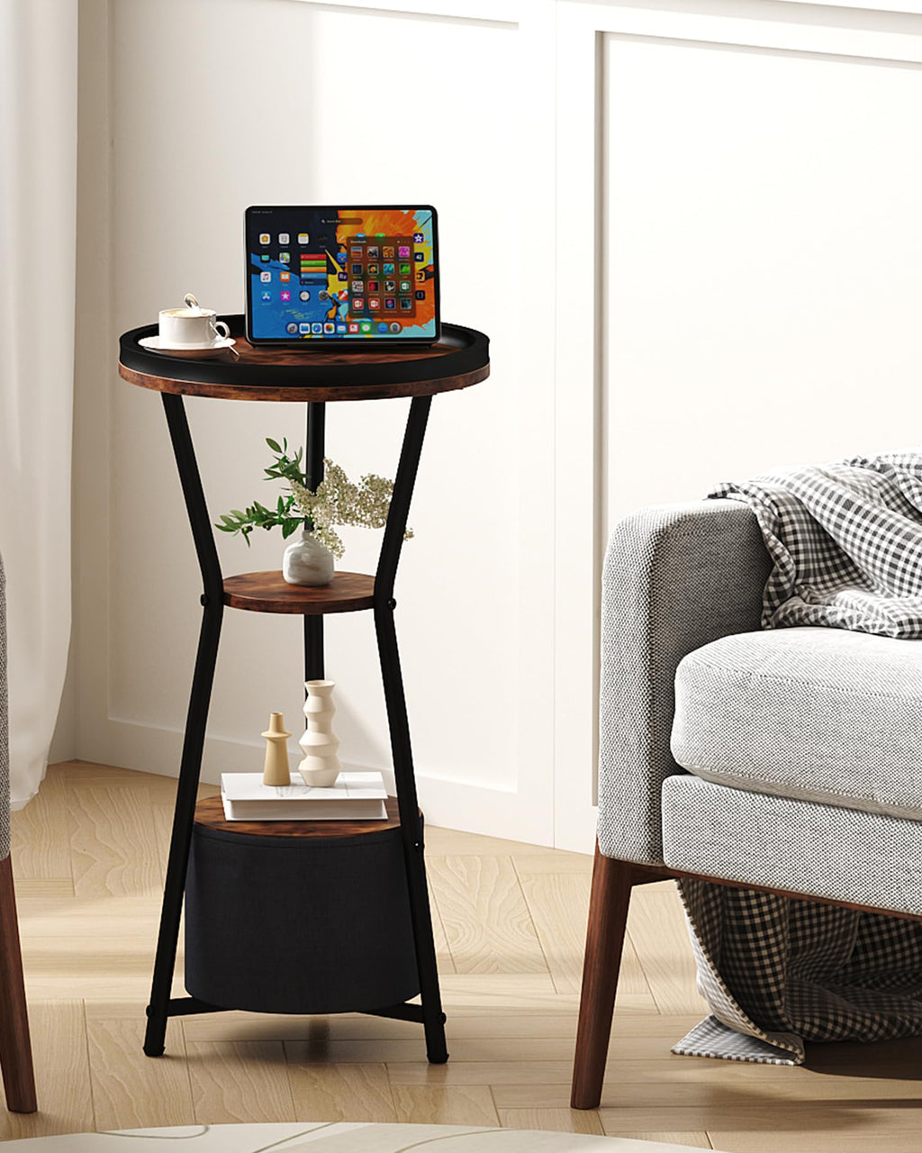 Round 3-Tier Side Table D4026