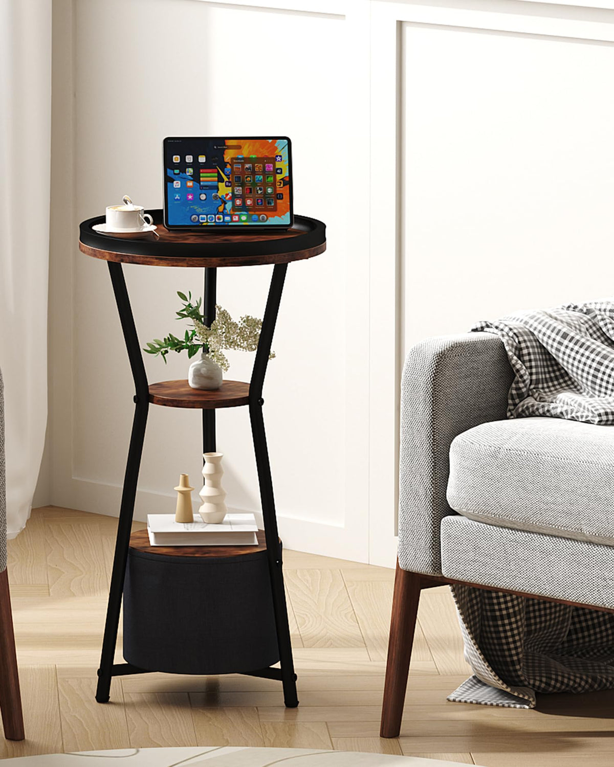 Round 3-Tier Side Table D4026