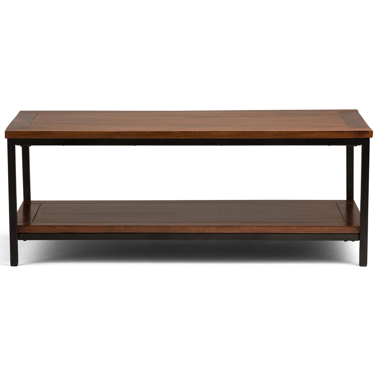 48 inch Dark Cognac Brown Mango Wood Coffee Table H18699