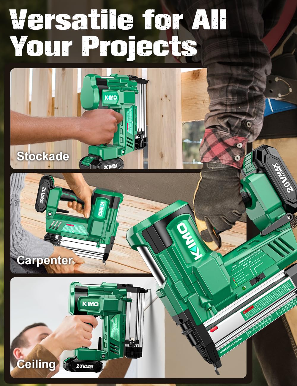 18 Gauge Cordless Brad Nailer and Stapler with Battery O615526