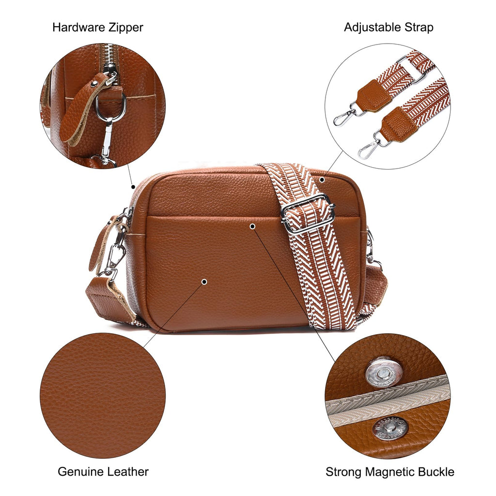 Small Leather Crossbody Bag O4545