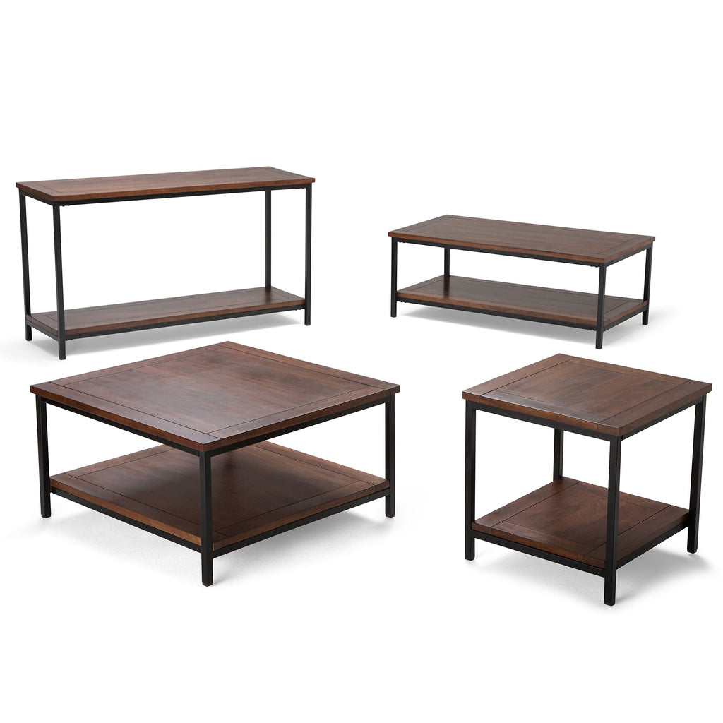 48 inch Dark Cognac Brown Mango Wood Coffee Table H18699
