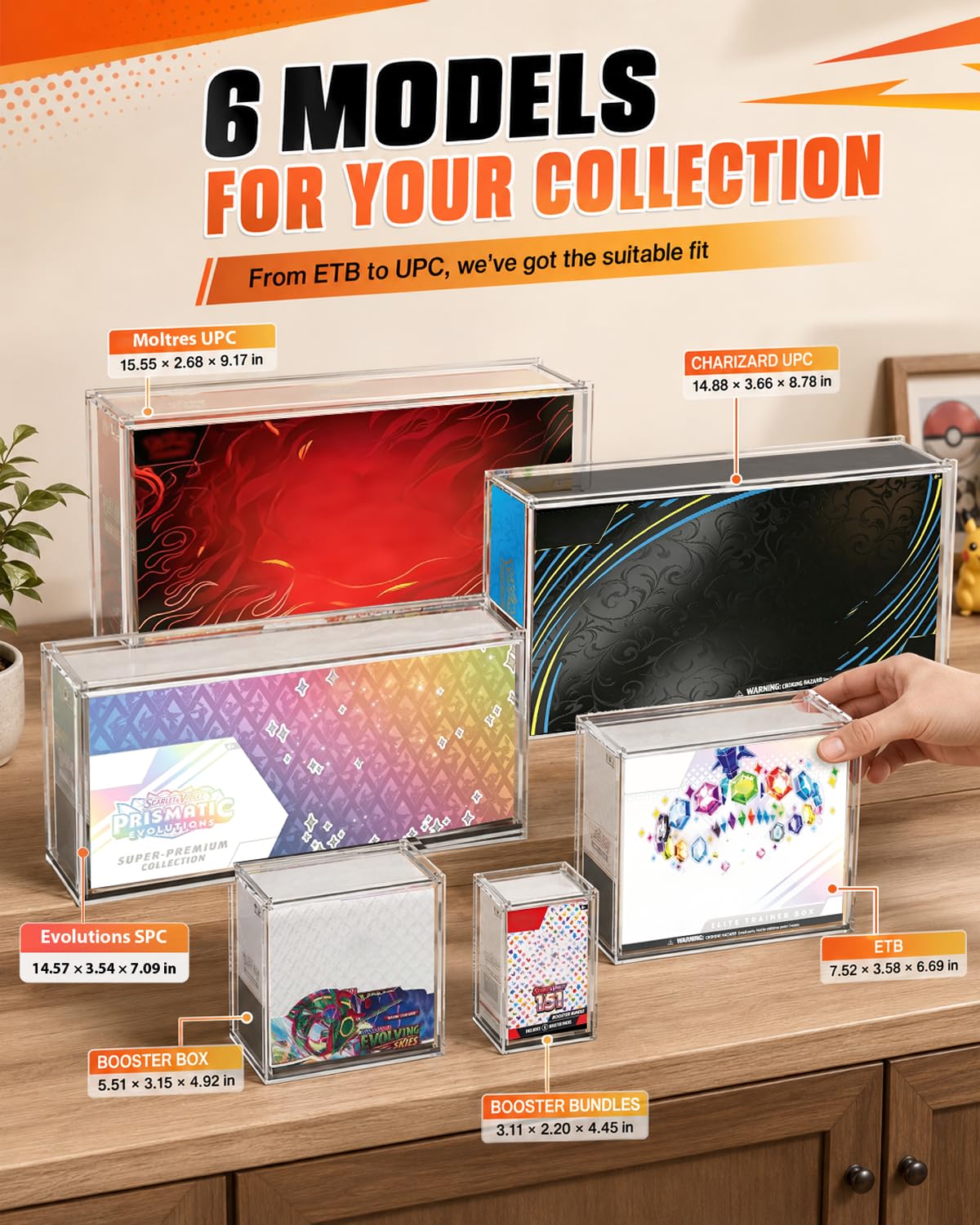 Acrylic ETB Protector Case 3 Pack E25794