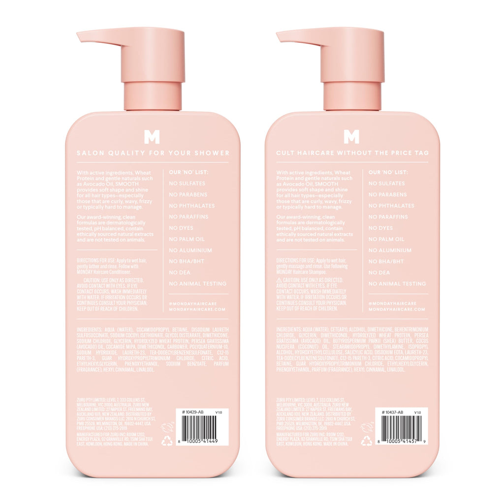 Smooth Shampoo + Conditioner Set 2 Count 27 oz Coconut Oil Shea Butter T709
