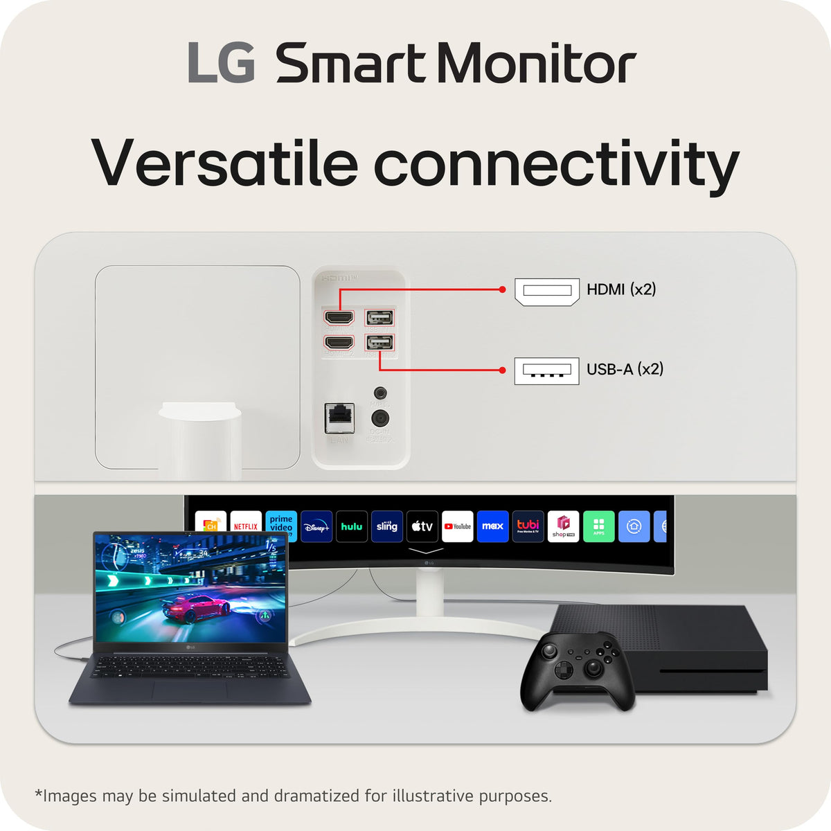 34-inch QHD Curved UltraWide Smart Monitor with Built-in Speaker U53875