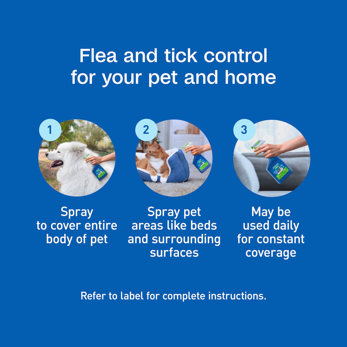 Flea & Tick Pet & Home Spray, 16 Oz Y97807