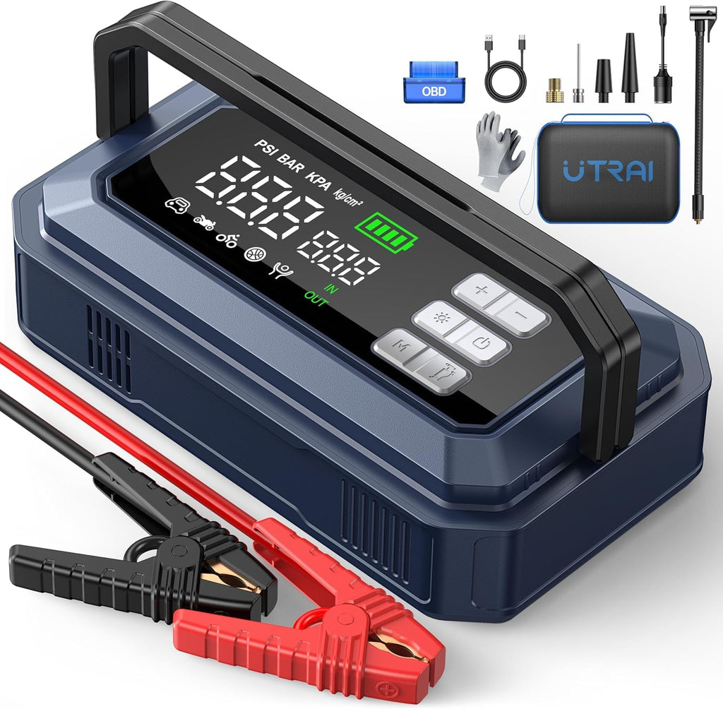 12V 8000A Portable Jump Starter with Air Compressor I72269