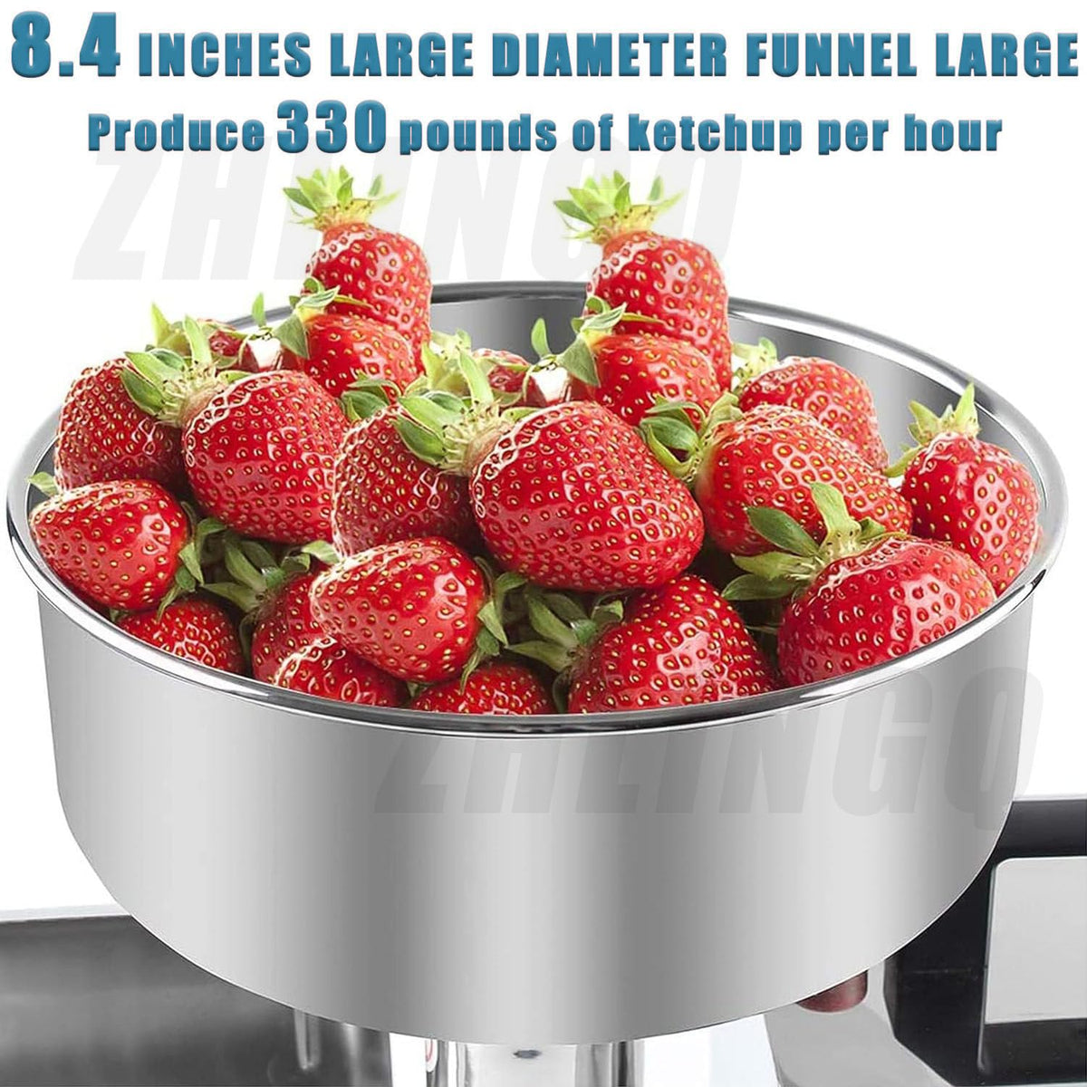Commercial Electric Tomato Strainer Machine 150KG/H Pure Copper Motor N9211
