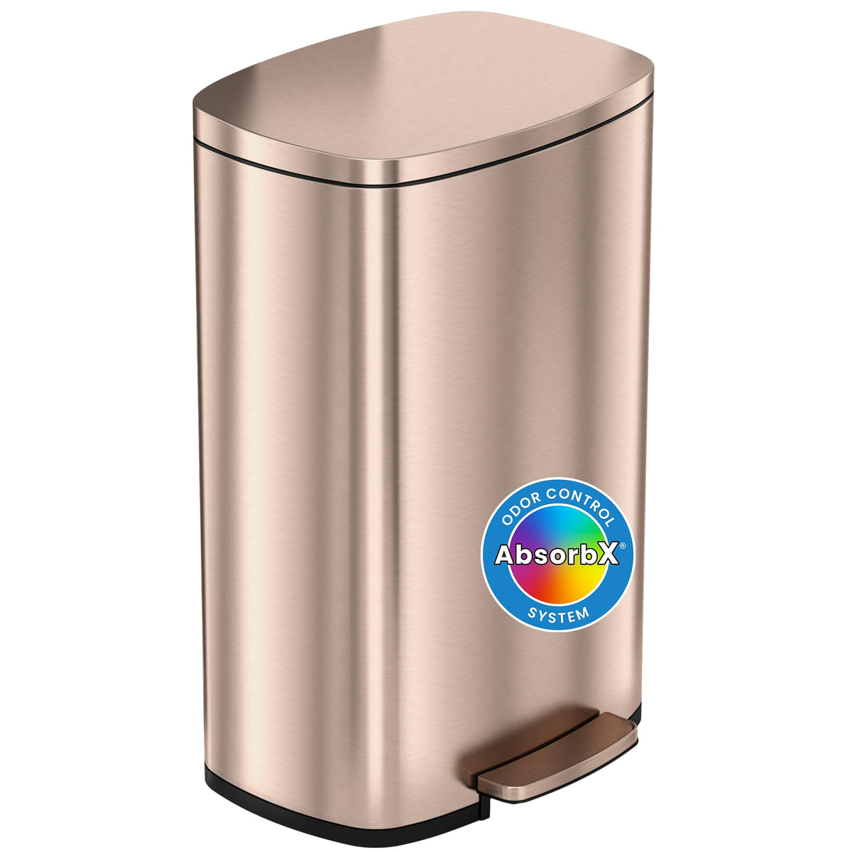 13.2 Gallon Stainless Steel Step Trash Can with Lid J863
