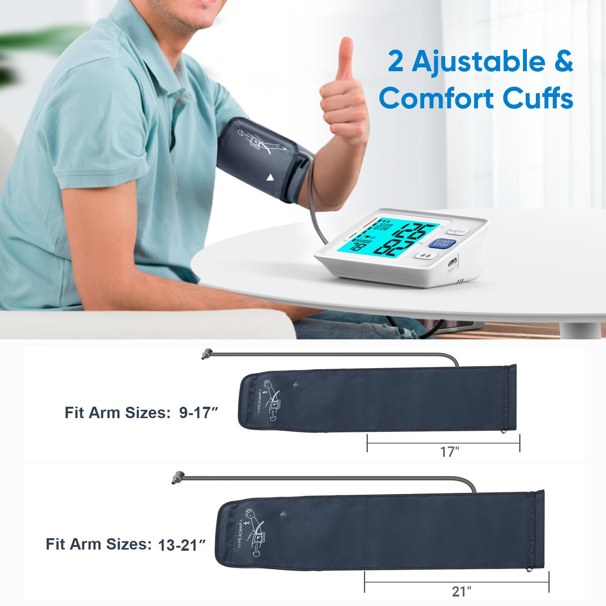 Blood Pressure Monitor with Dual Cuffs L345981