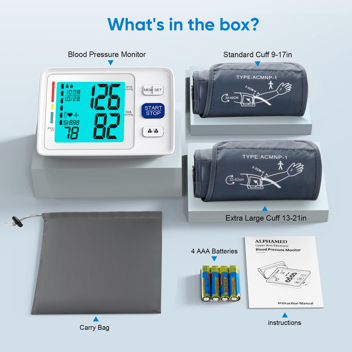 Blood Pressure Monitor with Dual Cuffs L345981