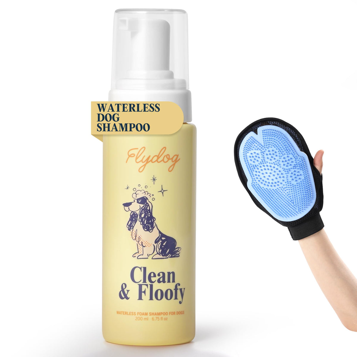 Dry Dog Shampoo with Glove No Rinse Spray Foam Y704393