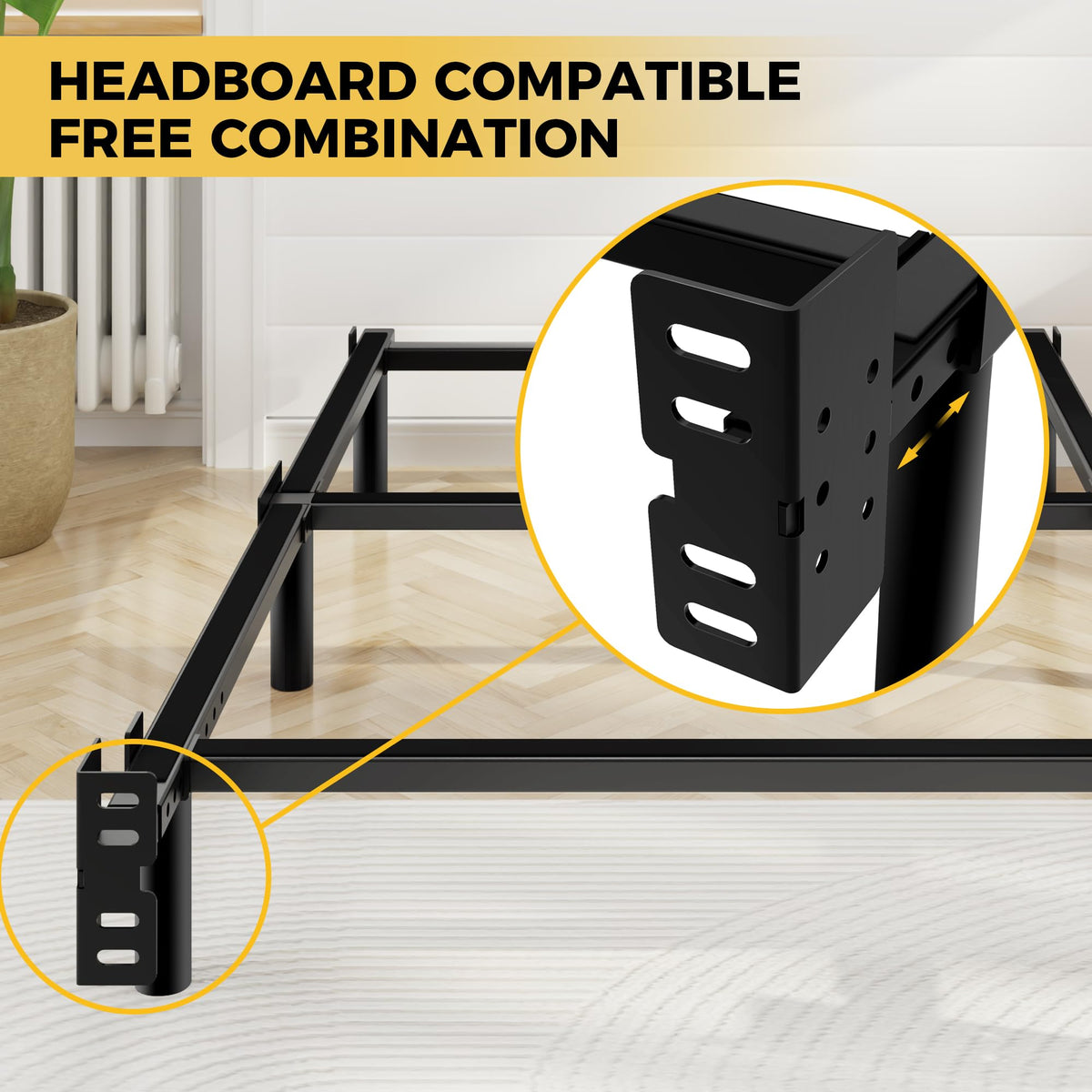 7 Inch Heavy Duty Metal Twin Bed Frame M506