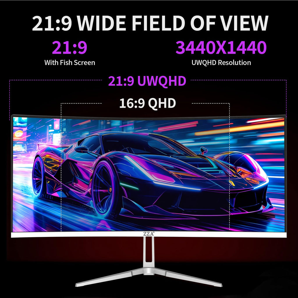 White 34'' Curved Ultrawide Gaming Monitor X949183