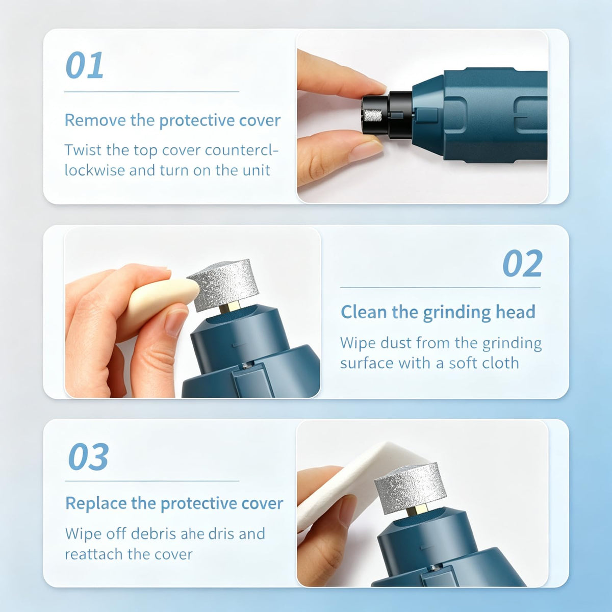 Dog Nail Grinder with 3 Ports, 2 Speeds J701049