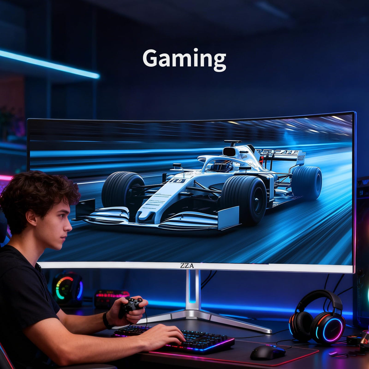 White 34'' Curved Ultrawide Gaming Monitor X949183