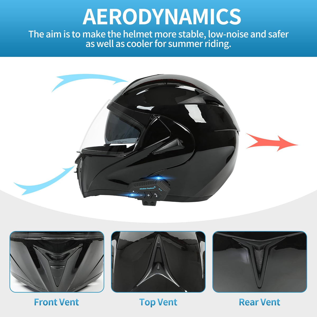 DOT Approved Bluetooth Modular Helmet L7152