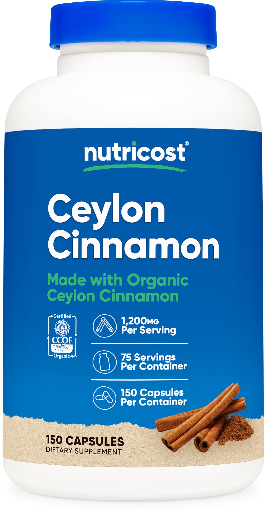 Cinnamon 1,200mg 150 Capsules A949316