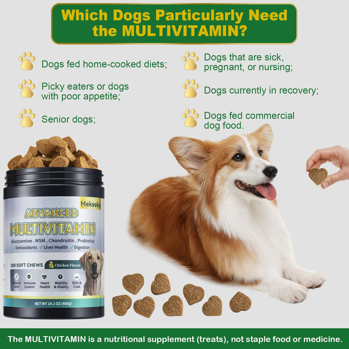 24-in-1 Multivitamin Chews for Dogs S7061