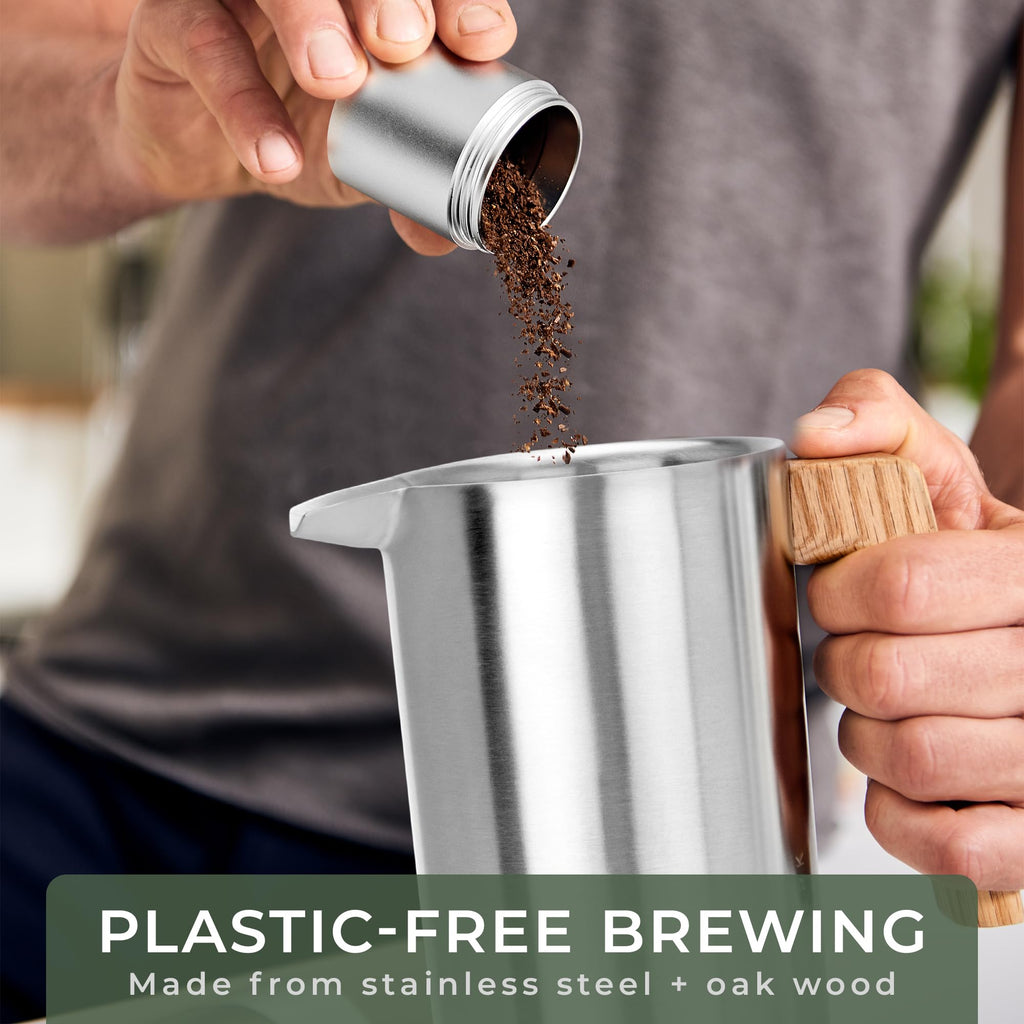 34 oz Stainless Steel Double Wall French Press E2462