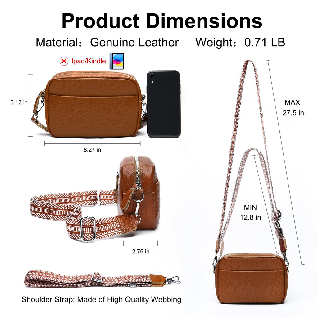 Small Leather Crossbody Bag O4545