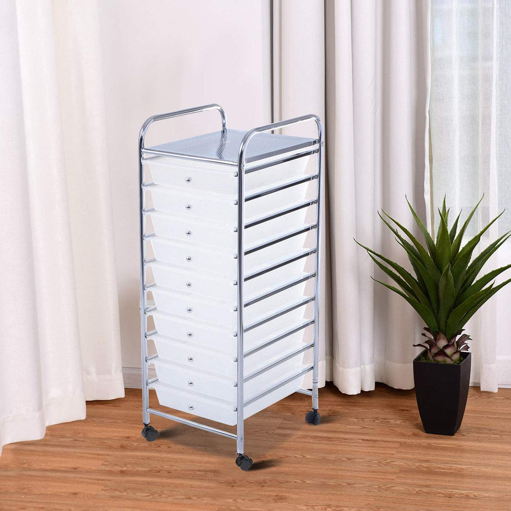 10 Drawer Rolling Storage Cart D39612