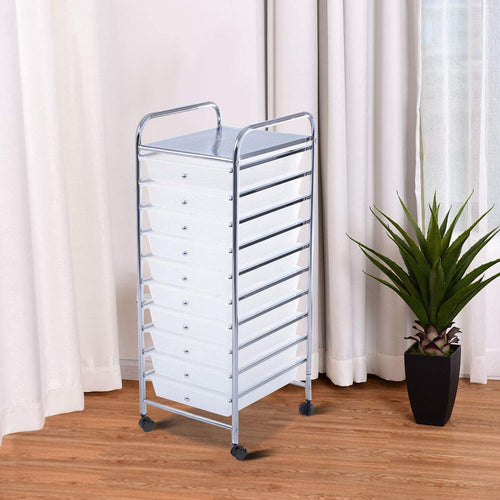 10 Drawer Rolling Storage Cart D39612