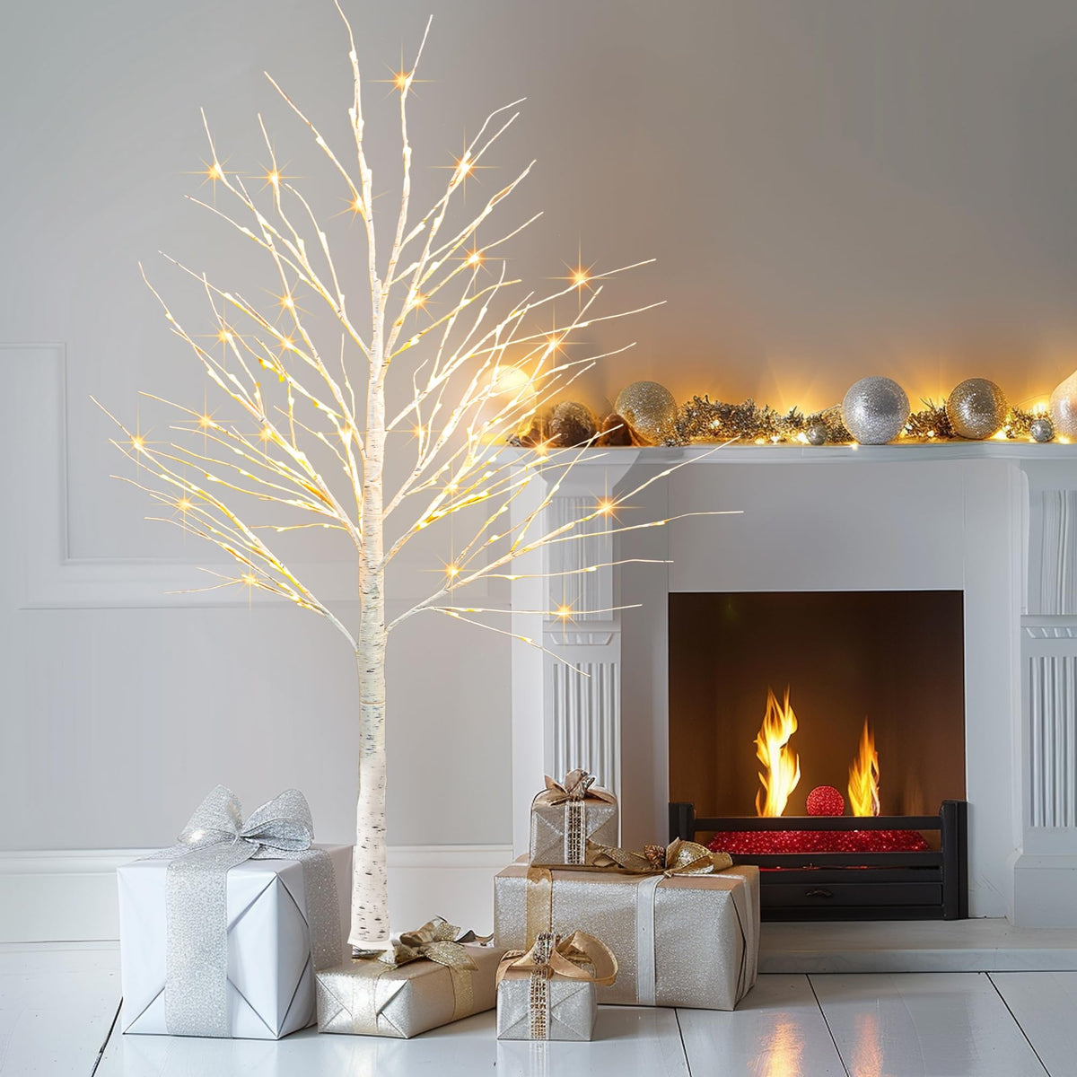 6 FT Pre-lit Artificial Christmas Tree Warm White H815164