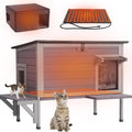 Heated Outdoor Cat House with Heating Pad X284