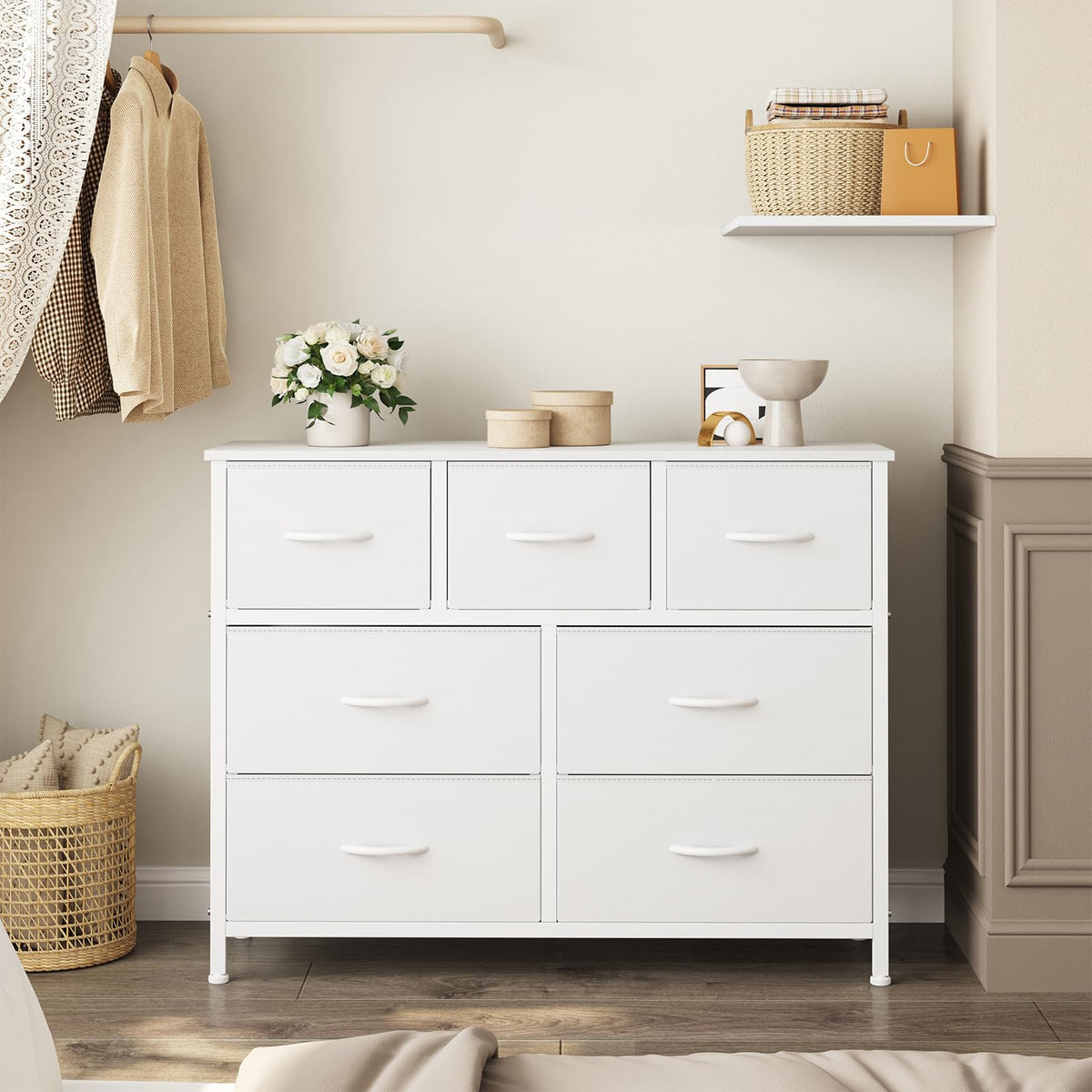 7 Drawer Fabric Dresser I502345