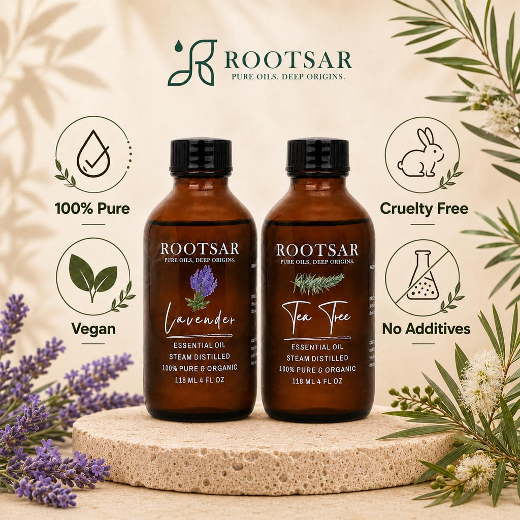 Lavender and Tea Tree Essential Oils Pack of 2 F7360