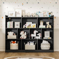 Black 3 Tier Wood Bookshelf W276