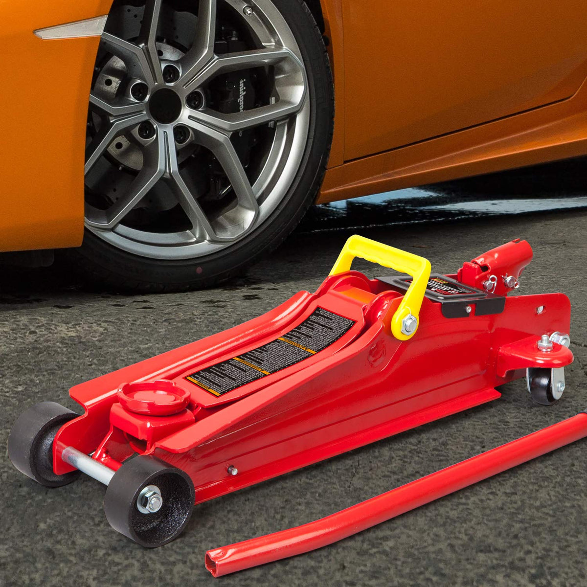 2.5 Ton Low Profile Hydraulic Trolley Floor Jack, Red O8529
