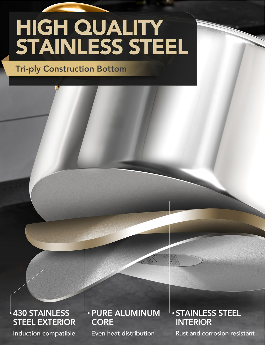 20 Quart Stainless Steel Stock Pot with Lid A82302
