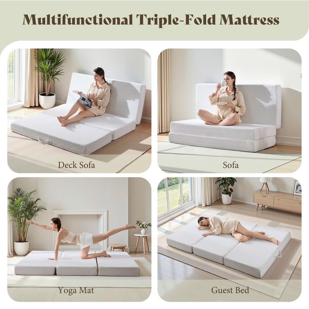 Queen Foldable Memory Foam Mattress with Cooling Gel N57202