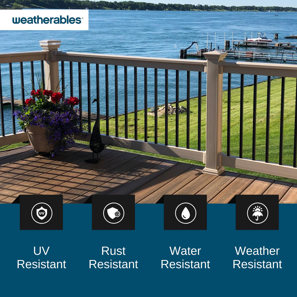 26'' Black Aluminum Balusters 20pk X80870