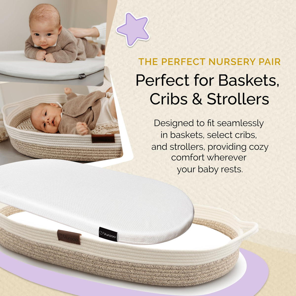 Foldable Baby Changing Pad 29” x 15” Waterproof Ultra Soft H606414