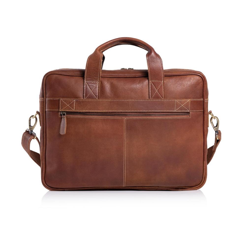 16 Inch Leather Laptop Messenger Bag W88232
