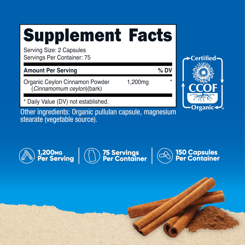 Cinnamon 1,200mg 150 Capsules A949316