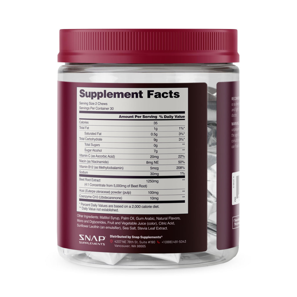 Beet Root Extract & CoQ10 Soft Chews, Mixed Berry, 60 Ct C744