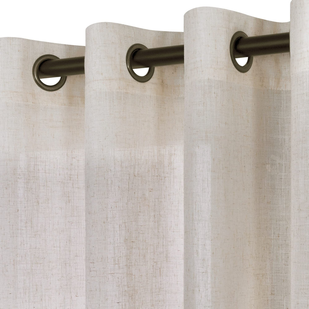 Beige Linen Curtains 2 Panels 84 Inches Long L9598