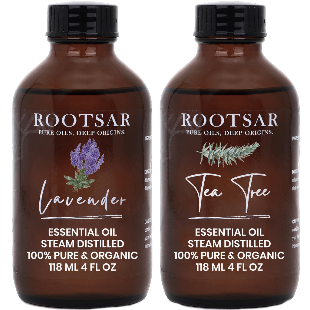 Lavender and Tea Tree Essential Oils Pack of 2 F7360