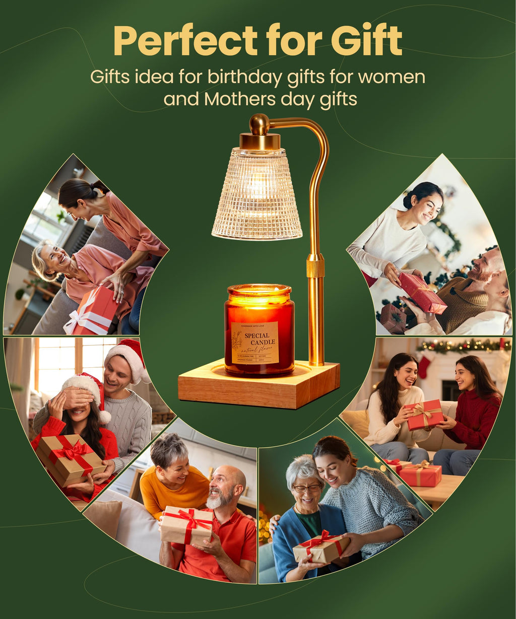 Height Adjustable Candle Warmer Lamp with Timer, 3 Dimmable T703777