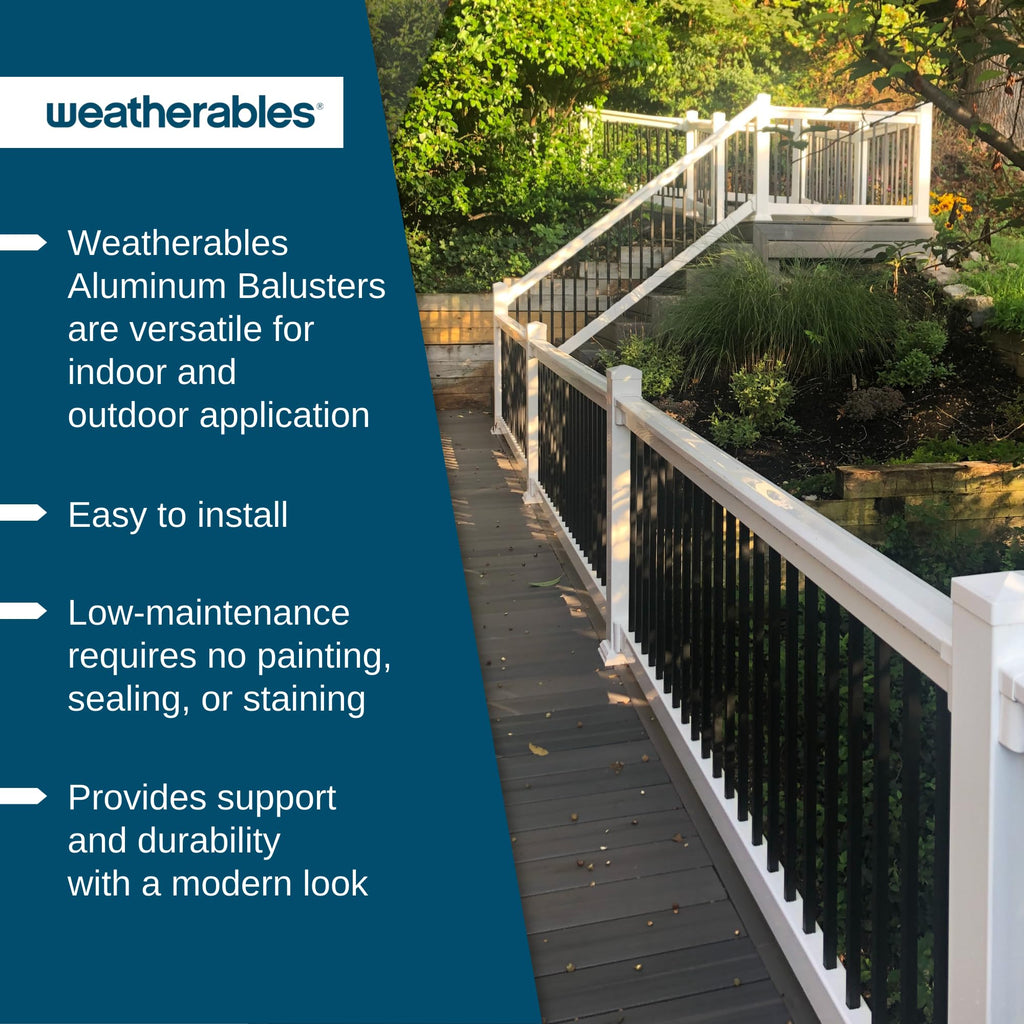 26'' Black Aluminum Balusters 20pk X80870
